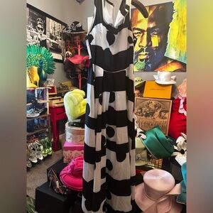 SHEIN Black and White Maxi Dress